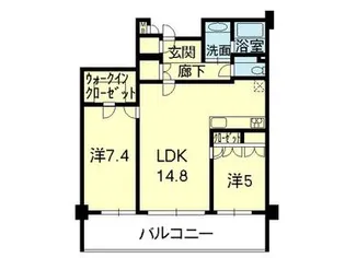 コアマンション辛島公園ゼクシス【2階】の間取り