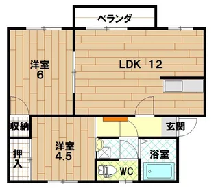 メゾン西岩国II【1階】の間取り