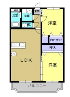 コントレイル挟間【3階】の間取り