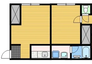 大浦福田アパート【2階】の間取り