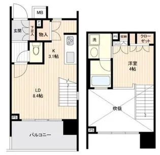 イクシア高津【2階】の間取り