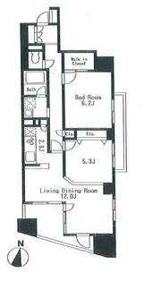 プライムアーバン日本橋大伝馬町【13階】の間取り
