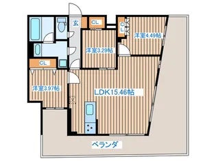 オープンブルーム渋谷本町【5階】の間取り