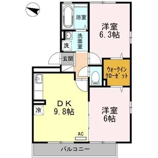 クリオコート A棟【1階】の間取り