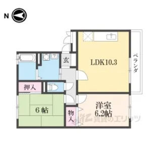セジュールN2棟【2階】の間取り
