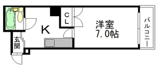 ブルーコート段原【4階】の間取り
