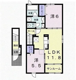 ルポゼA【2階】の間取り