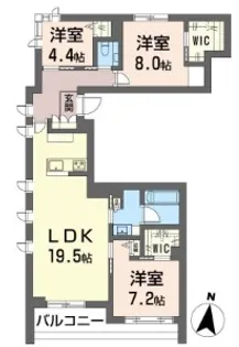 ベラフォレスタ深沢【2階】の間取り