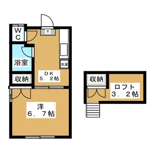 オアシスI【2階】の間取り