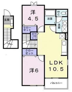 ソレアード ローマ【2階】の間取り