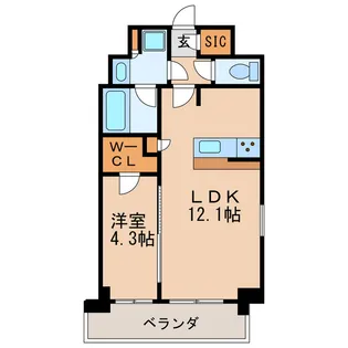 プレサンスロジェ車道駅前SOUTH【10階】の間取り