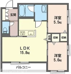 シャーメゾンHale(ハレ)国立 桜通り【2階】の間取り
