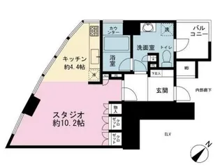 マジェスタワー六本木【18階】の間取り