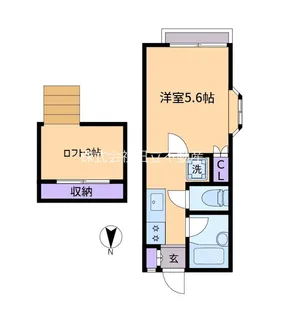 ハイツ ラベンダー【1階】の間取り