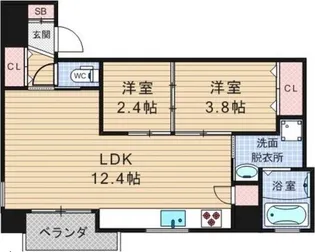 トラストマン堀江【10階】の間取り