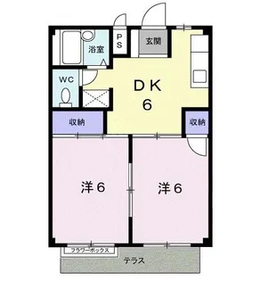 シティハイツ上田尻【1階】の間取り
