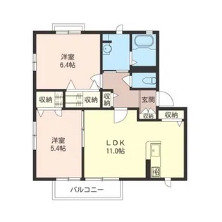 フローラル平戸C【2階】の間取り