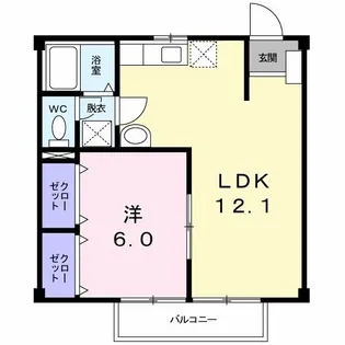 メゾン川口B【2階】の間取り