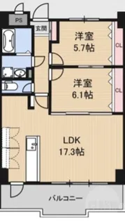 プロスパーみなみすいた公園【4階】の間取り