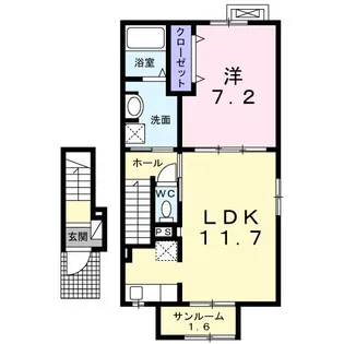 タイセイパレスE【2階】の間取り