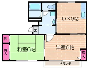 パストラル長吉【1階】の間取り