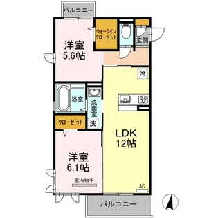 ウェイト リヴィール【3階】の間取り