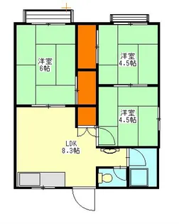 石川ハイツB【1階】の間取り