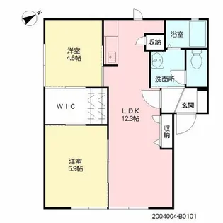 フレグランス三城 B棟【1階】の間取り