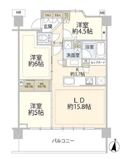 パークシティ高田馬場【3階】の間取り