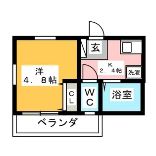 サンフラット横浜長津田【1階】の間取り