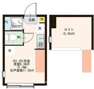 Le Serene Nishi Ogikubo【2階】の間取り
