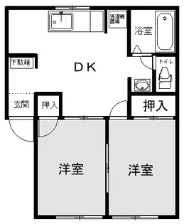 スマイルハイツ【1階】の間取り