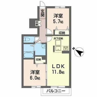 メゾン サプールII【1階】の間取り
