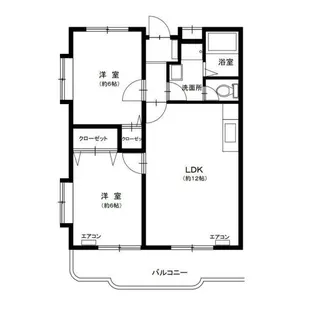 かやとマンション 208【2階】の間取り