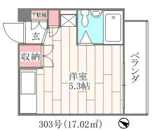パレス調布ヶ丘【3階】の間取り
