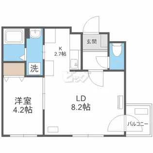 サイト琴似【2階】の間取り