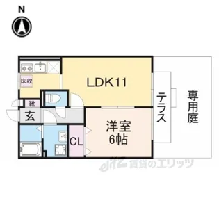 ロイヤルヴィレッジB棟【1階】の間取り