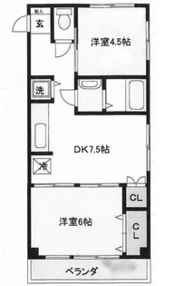 石井ダイアパレス中落合【1階】の間取り