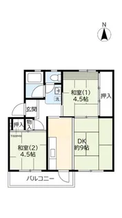 UR富田【4階】の間取り