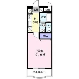 グリーンマンション雅B【3階】の間取り