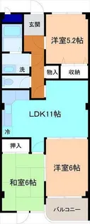 レジデンス小丸山【1階】の間取り