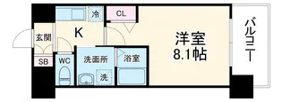 プレサンス名古屋STATIONサティナ【9階】の間取り
