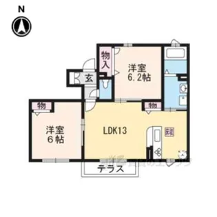 シャーメゾン和音【1階】の間取り