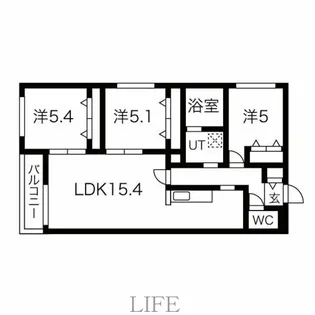 Ruan福住【3階】の間取り