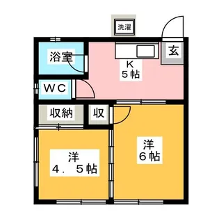 元ハイツ【1階】の間取り