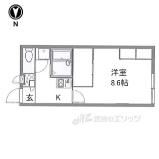 レオパレス瓢箪山【1階】の間取り