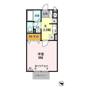 サンライズ【2階】の間取り