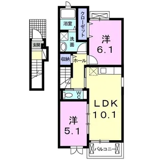 コンフォートI【2階】の間取り