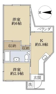 岩渕マンション【4階】の間取り