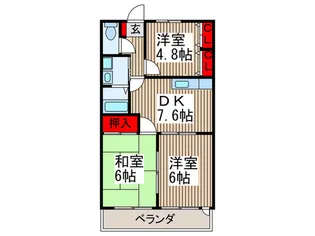 エクセレンストキB【2階】の間取り